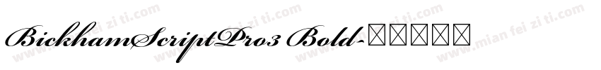 BickhamScriptPro3 Bold字体转换